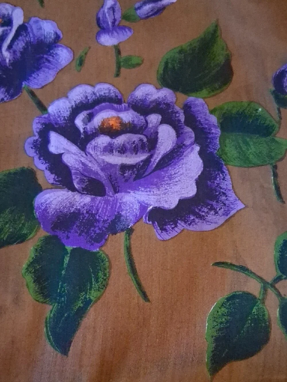 Purple Floral Scarf